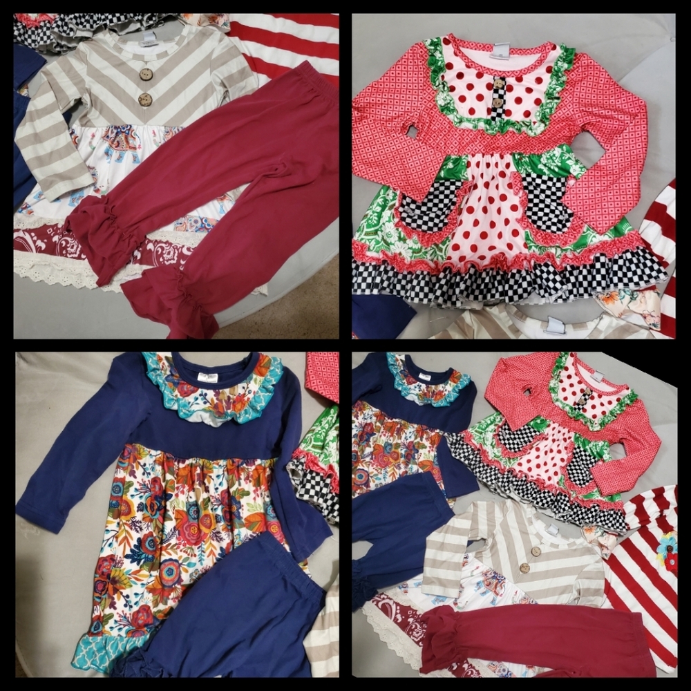 Dash of glitter Size Medium Size 3T Lot of 6 items 2 Complete Outfits EUC - Picture 1 of 12